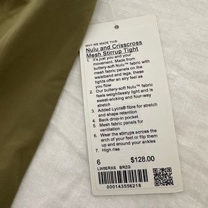 Lulu lemon legging size 6 brand new